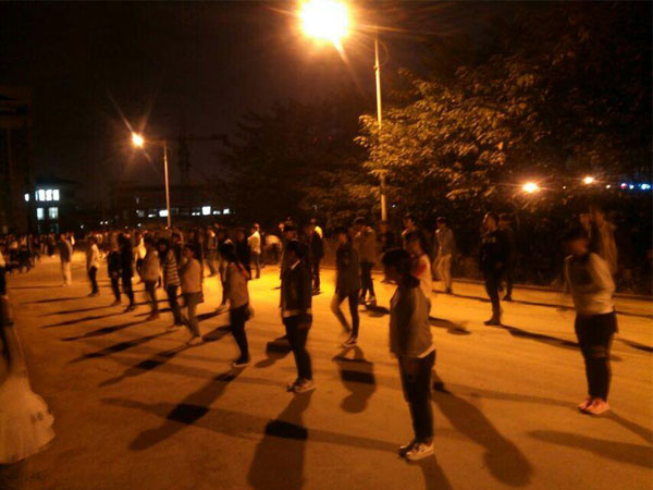 信息工程系如火如荼的展开广播操训练